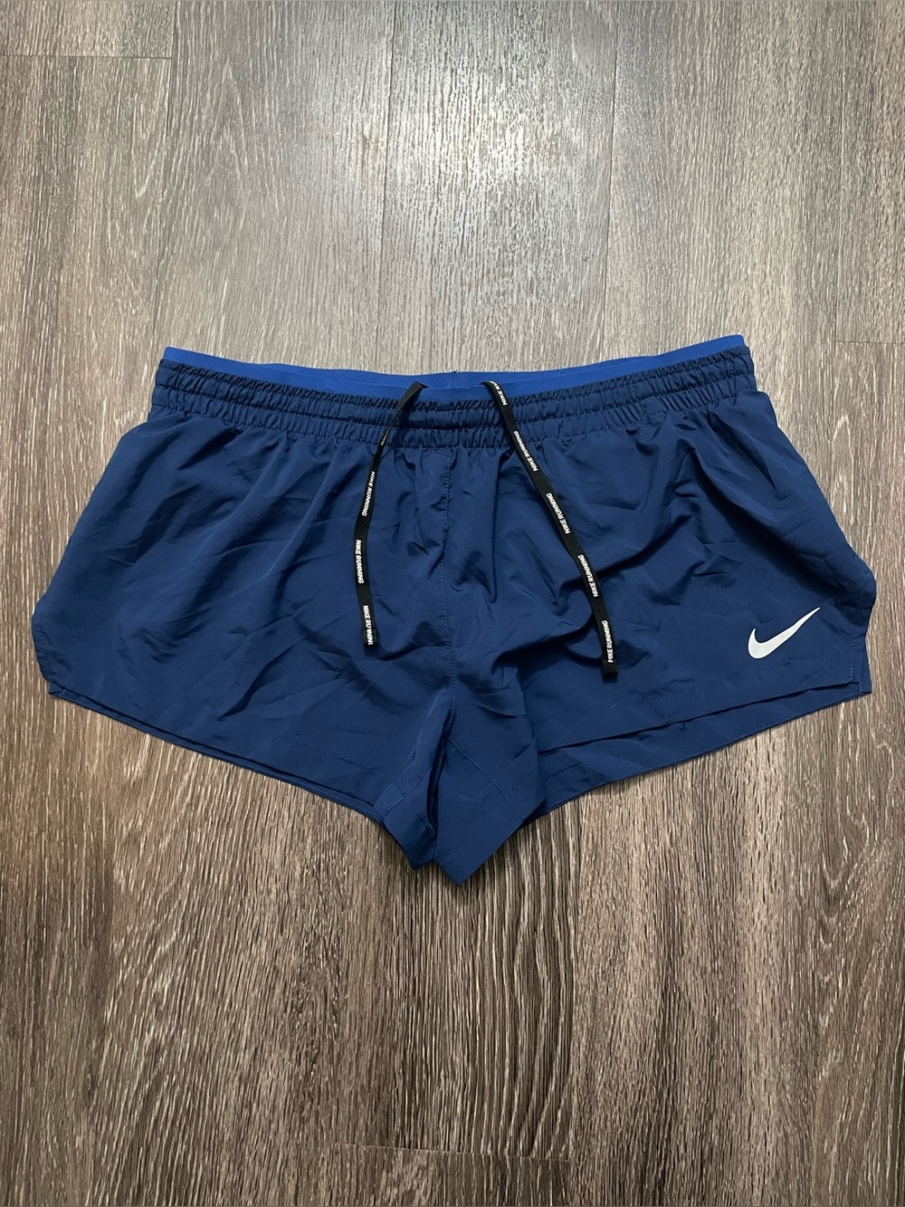 Nike Women’s Blue Athletic Running Shorts with Swoosh